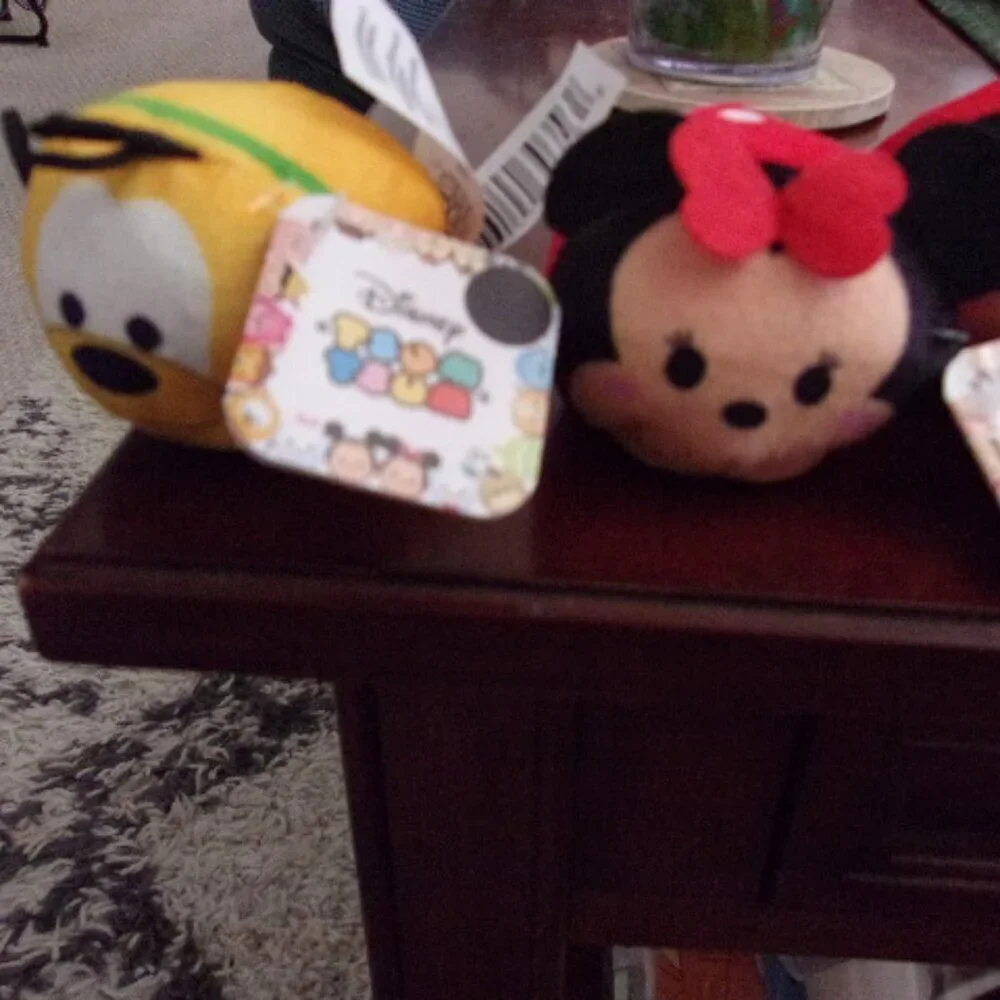 Bundle Mickey Mouse , Minnie Mouse and Pluto small Tsum Tsum stuffed animals New